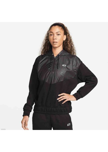 Kapüşon Yaka Siyah Kadın Sweatshırt DQ7147-010 fırsatları