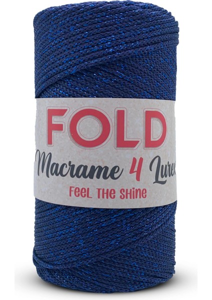 Simli Polyester Makrome No:4 Lacivert 262 Multi Color Polyester Makrome Ipi 2 mm - 200 gr -230 M Supla Ip Çanta Ipi