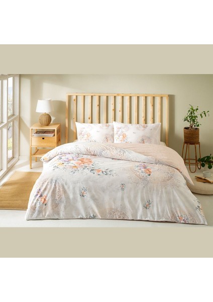 Flowerland Nev Tek Kişilik Nevresim Takımı - Somon