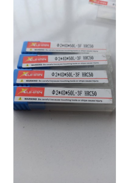 Xuhan 2X4DX50L-3F HRC50 Cnc Freze Uçları 3 Flüt 1 Adet 2X4DX50L3T fiyatları