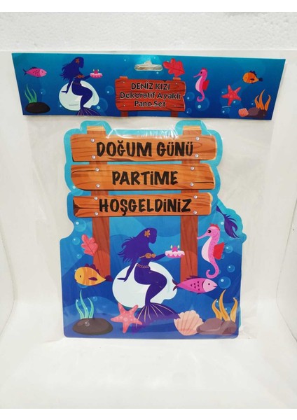 Deniz Kızı Dekoratif Ayaklı Pano Set 5 Parça