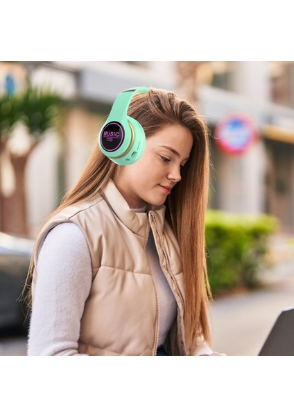 Telefonunuzda Kablosuz Müzik Çalmak Için Gelişmiş Net Stereo Ses ve Işıklı LED Bluetooth Kulaklıkları Deneyimleyin (Yurt Dışından)