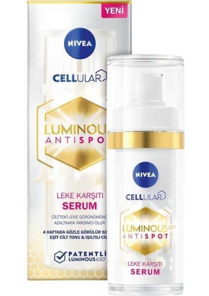 Luminous630 Leke Karşıtı Gündüz Yüz Kremi 40ml ve Aydınlatıcı Cilt Bakım Serumu 30ml,Hyaluronik Asit