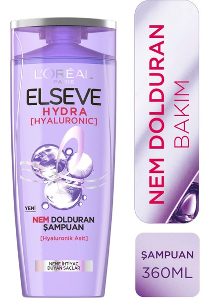 Hydra [hyaluronic] Nem Dolduran Şampuan 360ML Nem Ile Dolgunlaştıran Serum 150ML Seti