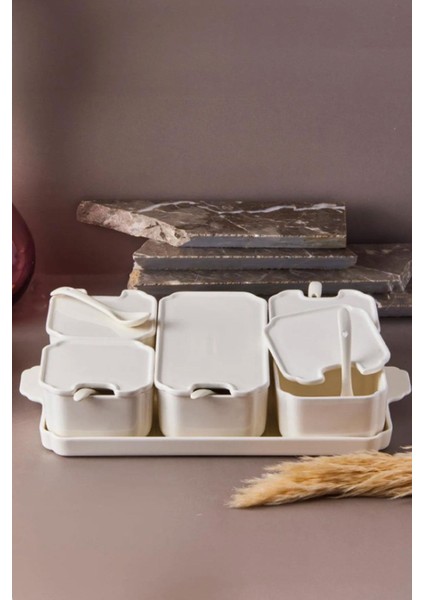 Luce 16 Parça Tepsili Porselen Kahvaltılık