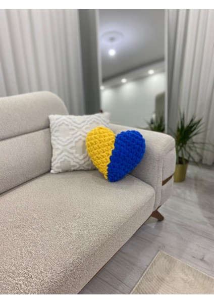 Taraftar Kalp Yastık–takım Renklerinde Dekoratif Yastık | Taraftar Renklerinde /fenerbahçe modelleri