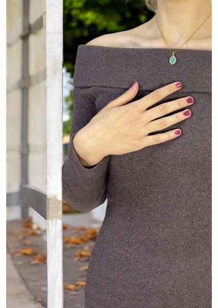 Madonna Yaka Fitilli Kaşkorse Triko Elbise 36-40 Beden Için Uygundur indirimleri