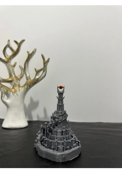 Yüzüklerin Efendisi Barad-Dûr Kulesi Gri 9.5cm - Kara Kule The Lord Of The Rings