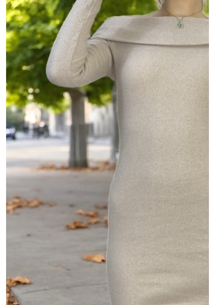 Madonna Yaka Fitilli Kaşkorse Triko Elbise 36-40 Beden Için Uygundur fiyatları