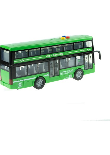 Oyuncak Otobüs Iki Katlı Işıklı Sesli Sürtmeli Yeşil 30 cm fiyatları