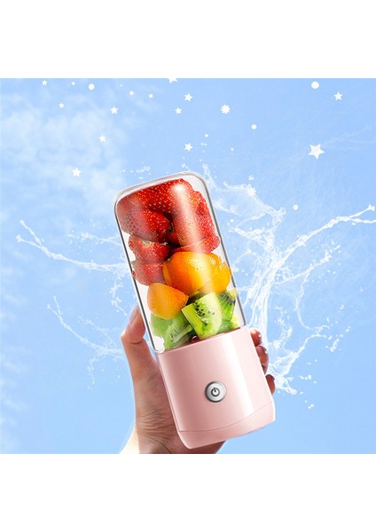 380 ml Taşınabilir Blender Smoothie Sıkacakları Bardak USB Şarj Edilebilir Ev Seyahat Kişisel Boyutu Elektrikli Meyve Karıştırıcılar-Yeşil (Yurt Dışından)