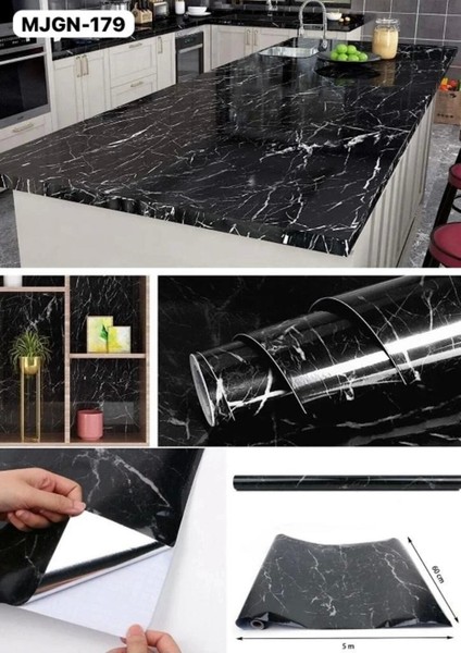 Mermer Desenli Folyo Kaplama Siyah fiyatları