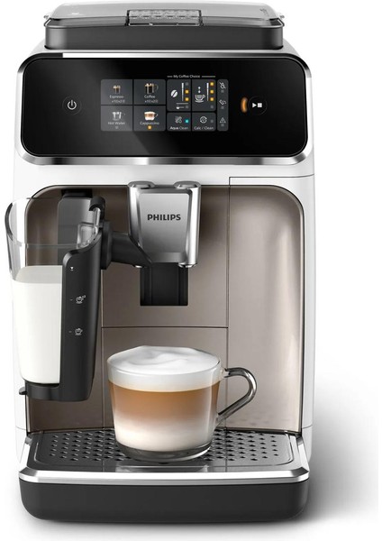 Lattego Seri Tam Otomatik Kahve ve Espresso Makinesi, 4 Çeşit Kahve, Renkli Dokunmatik Ekran, Aquaclean Filtre, Şık Tasarım | Onerous Lambader Hediye