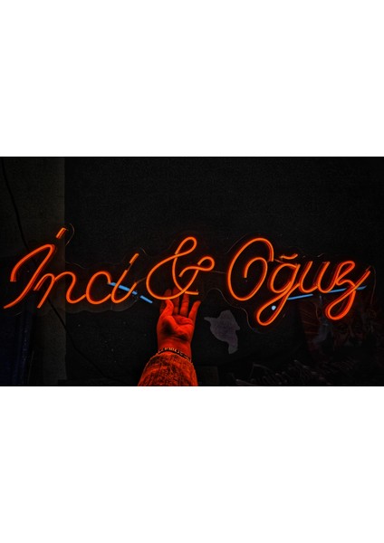 Cizgineon Kişiye Özel Isim Işıklı Neon LED Duvar Dekarasyon