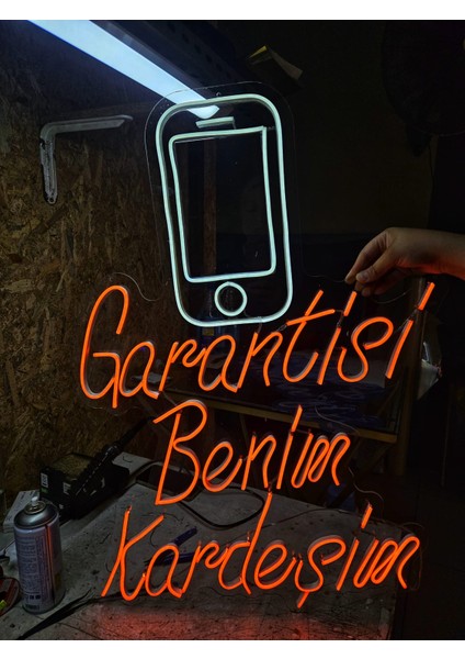 Cizgineon Telefon Kişiye Özel Işıkllı Neon LED Duvar Dekarasyon