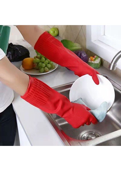 55CM Tarzı S-5.5-7cm Avuç Içi 1 Çift Uzun Bulaşık Yıkama Temizlik Eldiveni Silikon Kauçuk Bulaşık Yıkama Eldiveni Ev Temizleyici Mutfak Aracı (Yurt Dışından) fiyatları