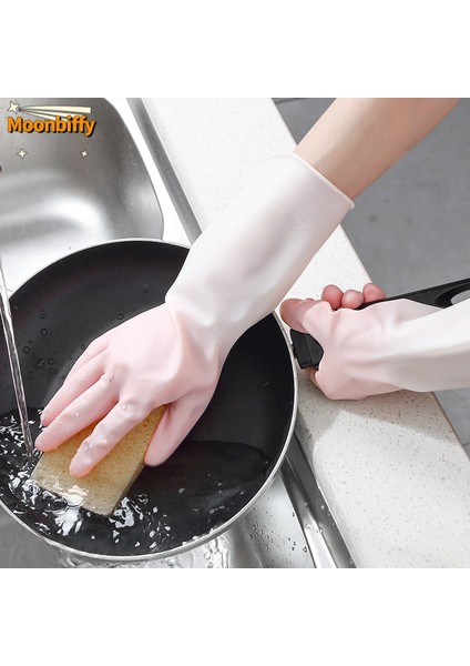 Beyaz Stil M Boyutu Silikon Temizlik Eldiveni Bulaşık Eldiveni Sünger Bulaşık Yıkama Lastik Eldiven Temizlik Araçları Mutfak Eldiveni (Yurt Dışından) fırsatları