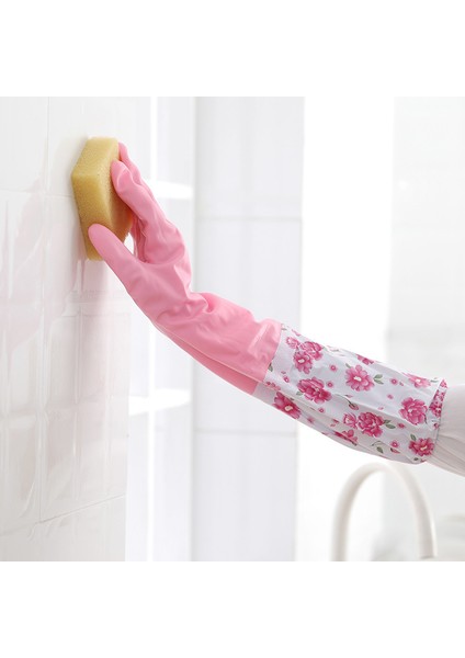 Stil C Stili 1 Çift Rastgele 1 Çift Yeniden Kullanılabilir Temizlik Eldiveni Mutfak Temizlik Eldiveni Peluş Astarlı Ev Yıkama Eldiveni Kaymaz Su Geçirmez (Yurt Dışından) indirimleri