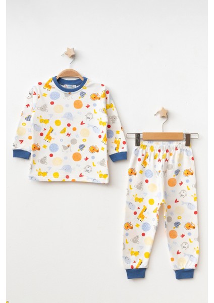 Hayvanlar Desenli Uzun Kol Pijama Takımı 74161