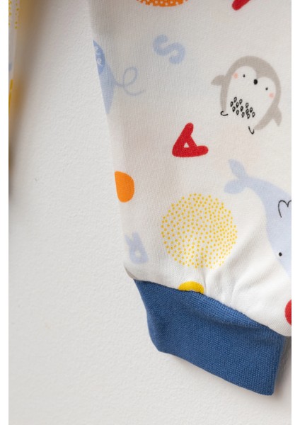 Hayvanlar Desenli Uzun Kol Pijama Takımı 74161