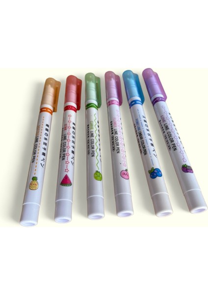Renkli Değişik Desen Çıkartma Kalem Seti