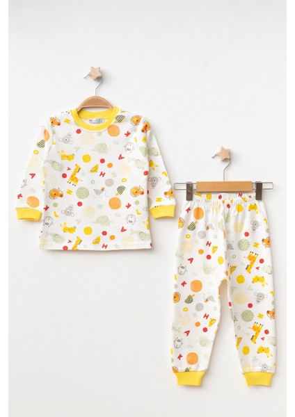 Hayvanlar Desenli Uzun Kol Pijama Takımı 74161