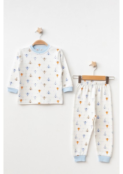 Çadır Desenli Uzun Kol Pijama Takımı 74165