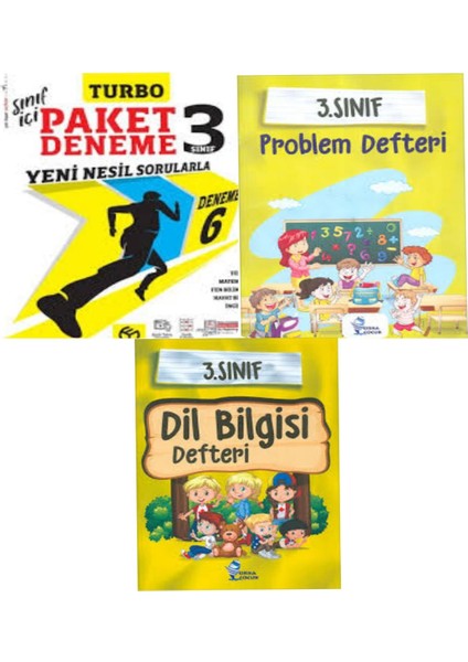 3. Sınıf Turbo Paket Deneme ve Problem+ Dil Bilgisi Defteri