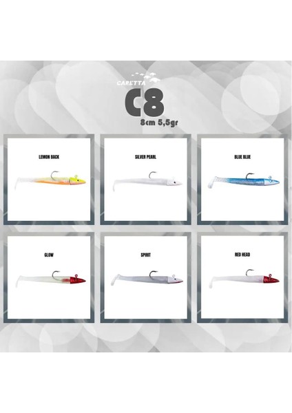 C8 8cm 5.5g Silikon Yem