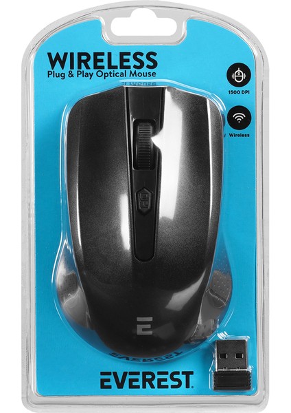 SMW-487 USB Sıyah 2.4ghz Kablosuz Mouse