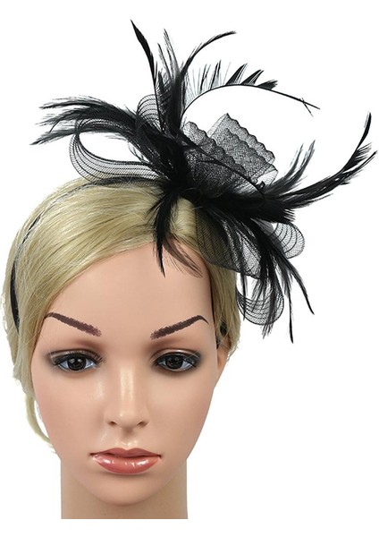 Kadın Tüy Fascinator Saç Bandı Parti Başlığı Şapkalar (Yurt Dışından) fiyatları