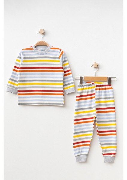 Çizgili Uzun Kol Pijama Takımı 74162