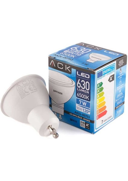 7W GU10 Smd Difüzörlü LED Ampul 6500K AA24-00753 modelleri