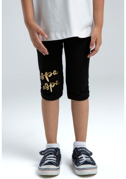 U.S. Polo Assn.. Kız Çocuk Beyaz Tayt Takım