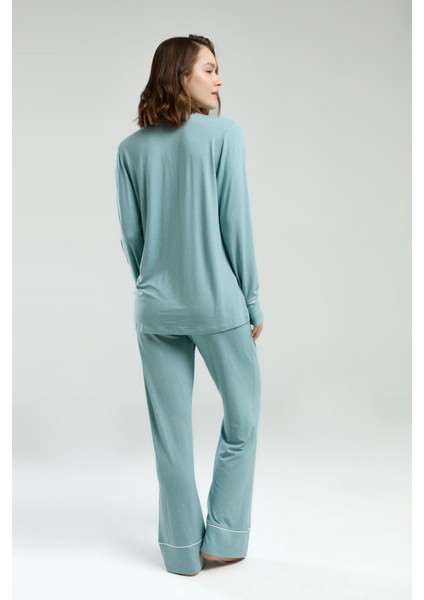 Kadın Yeşil Gömlek Pijama Takım indirimleri