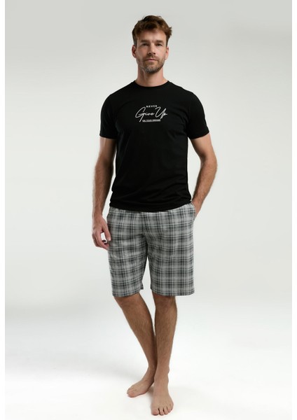 Erkek Siyah Bermuda Takım modelleri