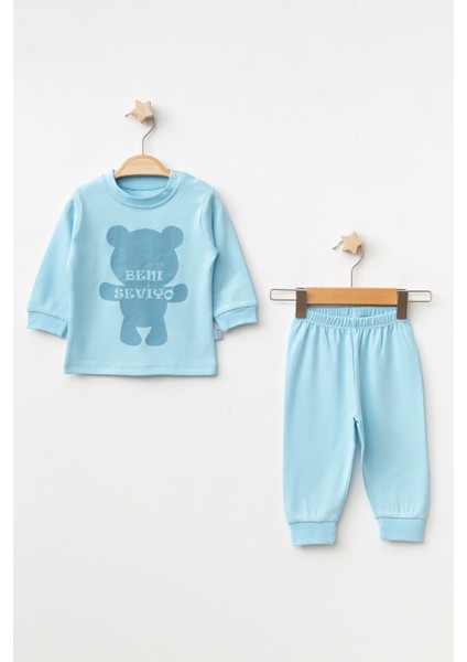 Ayıcık Baskılı Erkek Bebek Pijama Takımı 2006