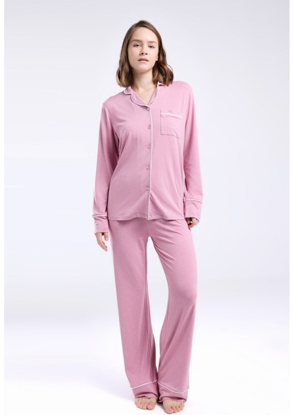 Kadın Pembe Gömlek Pijama Takım fiyatları