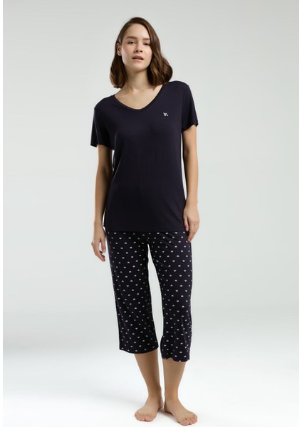 Kadın Lacivert Kapri Takım fiyatları