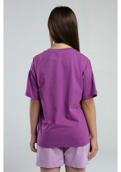 Kız Çocuk Mor Tişört modelleri