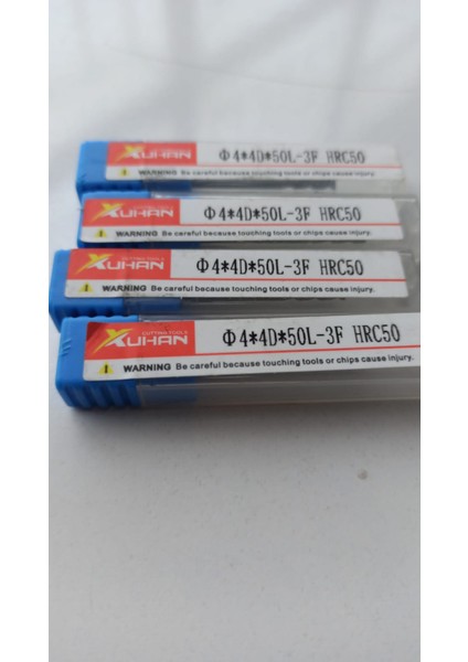 Spiral Karbür Cnc Freze Uçları 4X4DX50L-3F HRC50 3 Flüt 1 Adet 4X4DX50L-3T fiyatları