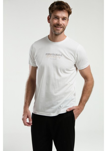 Erkek Beyaz Kısa Kol Pijama Takım modelleri