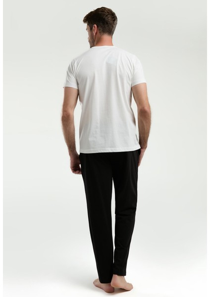 Erkek Beyaz Kısa Kol Pijama Takım indirimleri