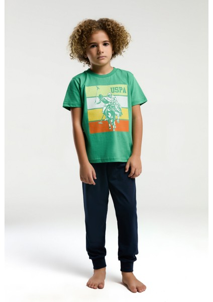 . Erkek Çocuk Yeşil Kısa Kol Pijama Takım fırsatları