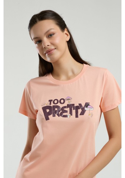 Kadın Turuncu Kısa Kol Pijama Takım fırsatları