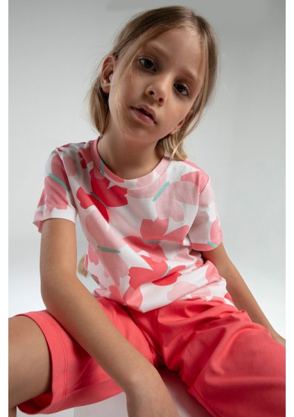 Kız Çocuk Pembe Kapri Takım modelleri