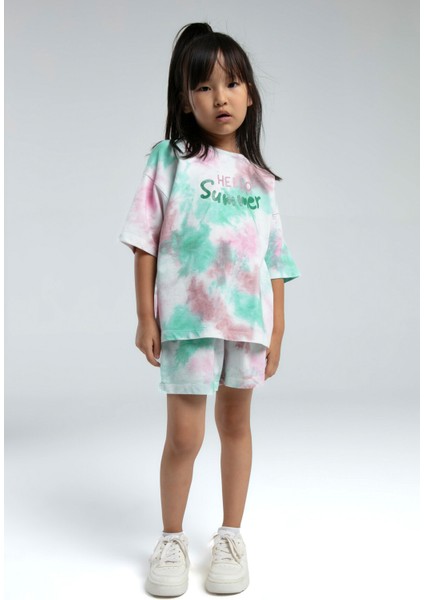 Kız Çocuk Beyaz Şort Takım