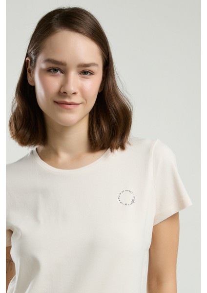 Kadın Krem Kısa Kol Pijama Takım fırsatları