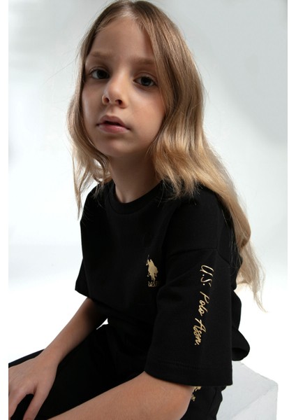 U.S. Polo Assn.. Kız Çocuk Siyah Kısa Kol Pijama Takım modelleri