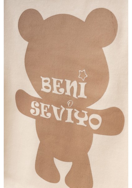 Ayıcık Baskılı Kız Bebek Pijama Takımı 2006-1